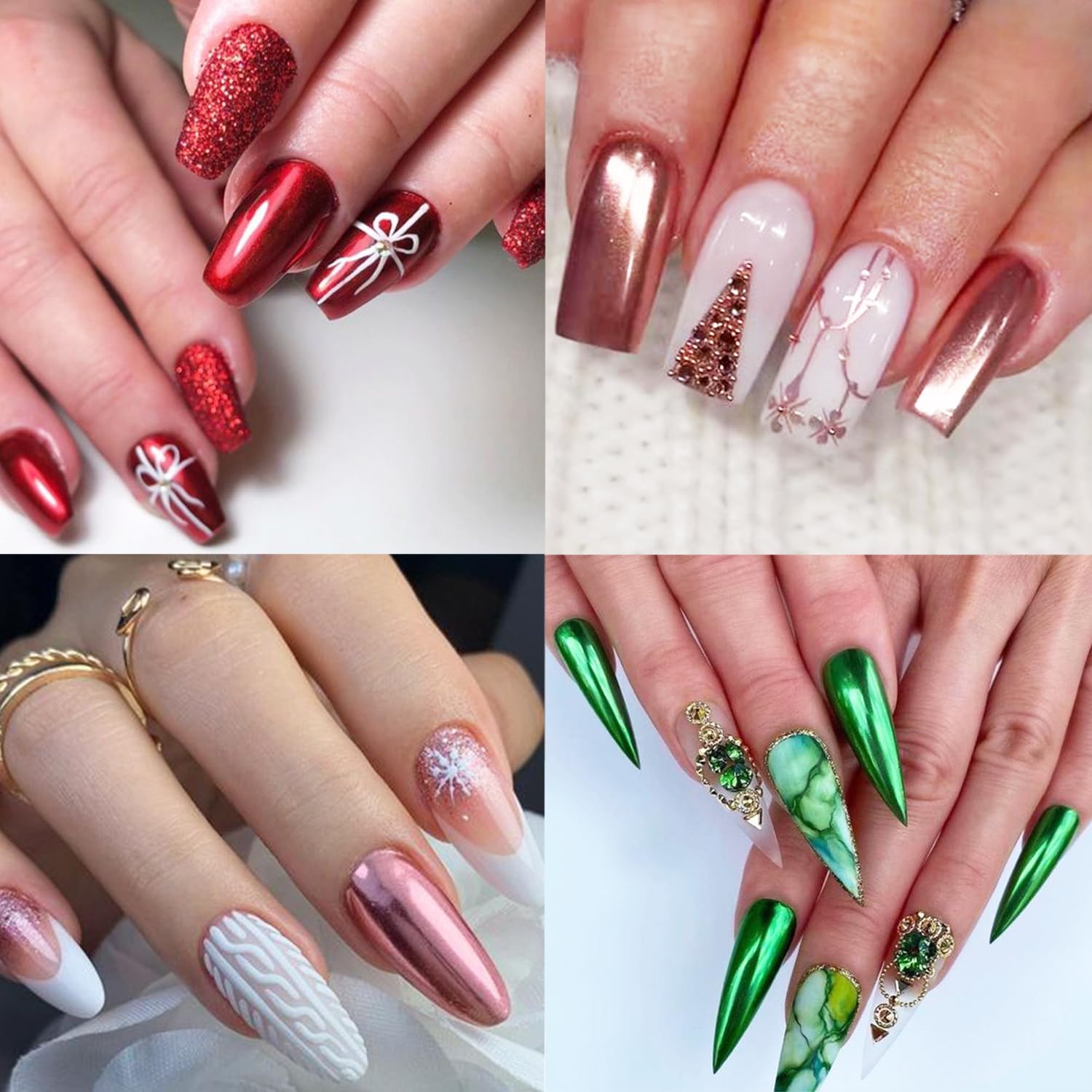 24 Colors Chrome Nail Powder Metallic Mirror Effect Aurora Pearl Holographic Nail Pigment