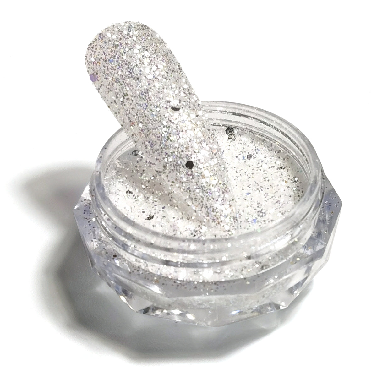 8 Colors Holographic Sugar Glitter Nail Powder Mixed Chunky Fine Glitter Nail Art Decoration