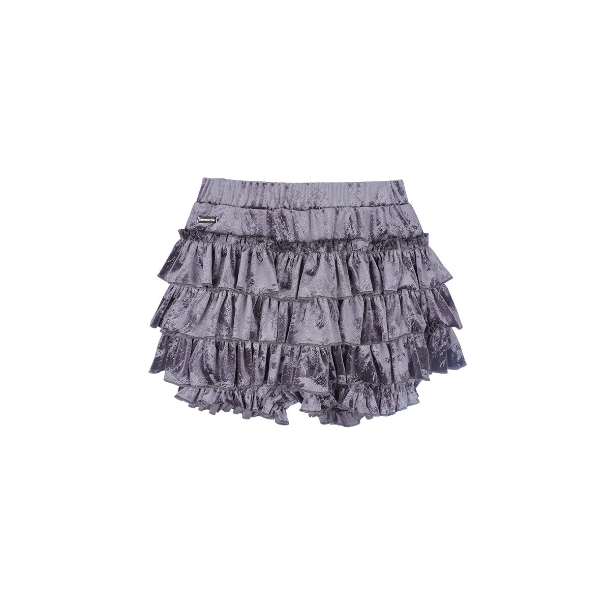 Dusty Purple Velvet Tiered Ruffle Bloomer Skort