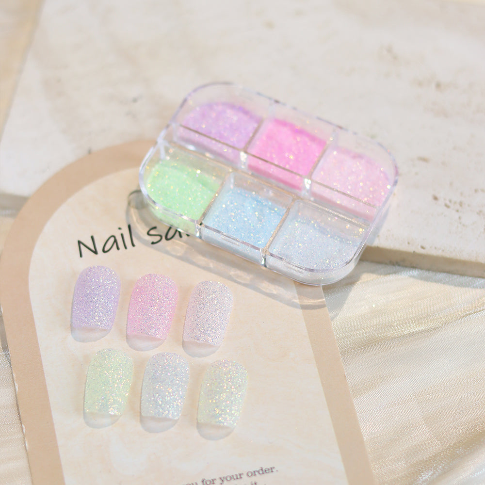 Macaron Starlight Powdered Sugar Nail Glitter 6 Colors