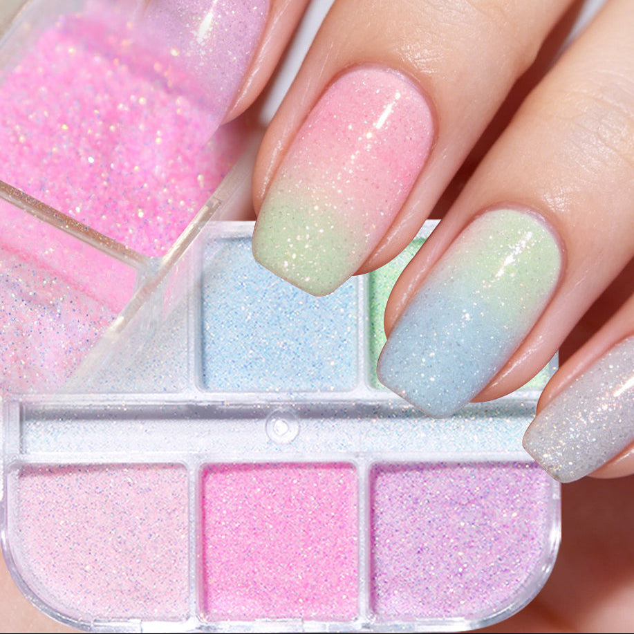 Macaron Starlight Powdered Sugar Nail Glitter 6 Colors